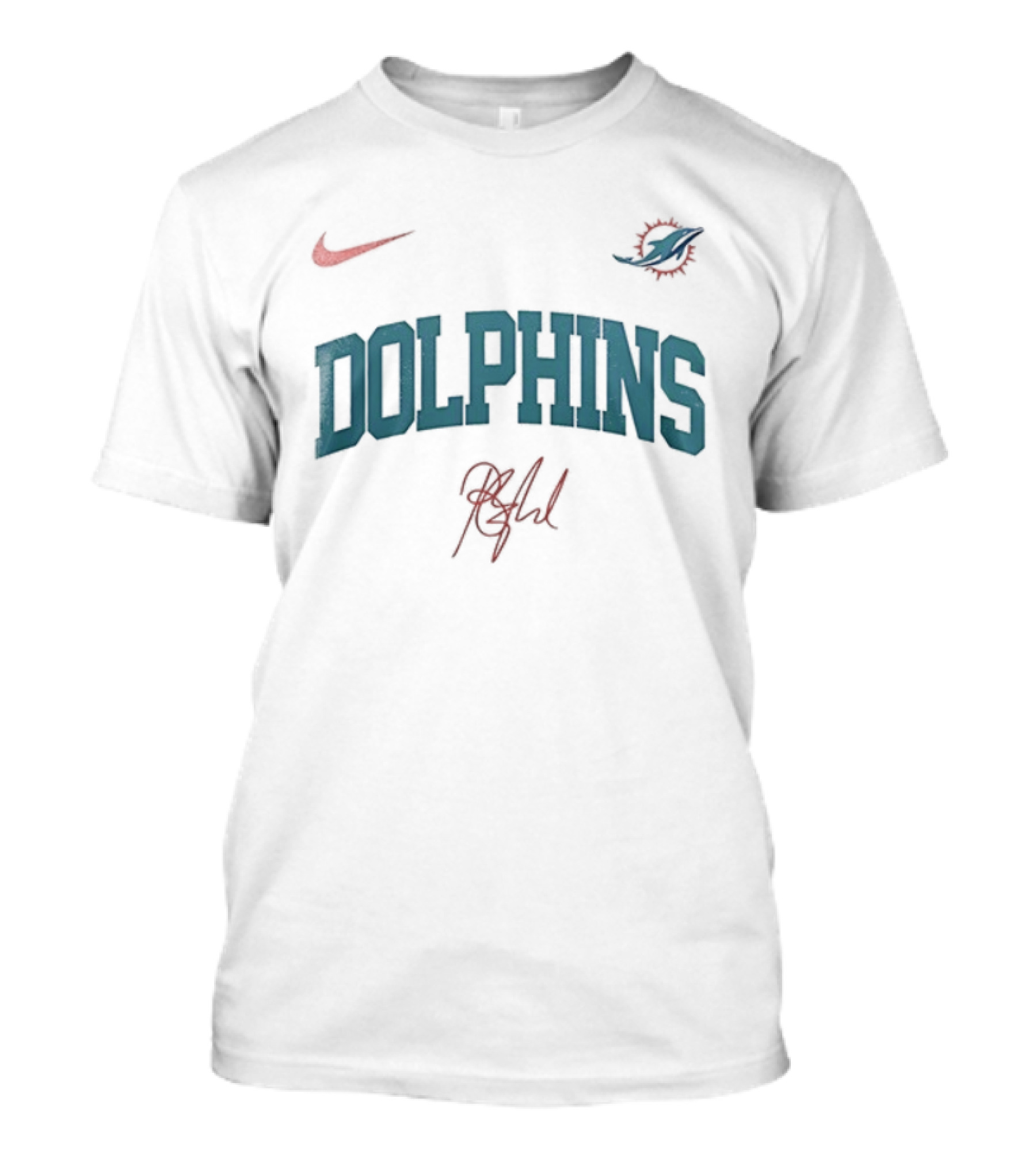Miami Dolphins Nike Retro Manilow Signature Once Before I Go T-Shirt