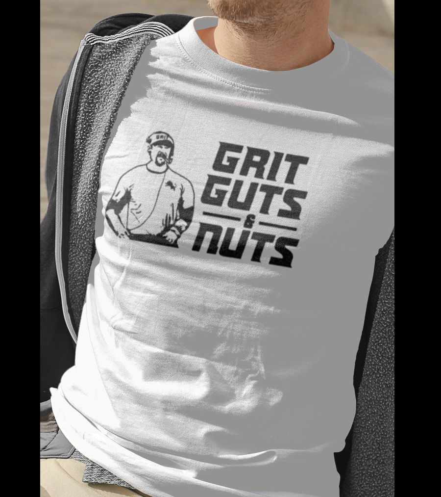 Grit Guts Nuts Dan Campbell Detroit Lions NFL Football Vintage Retro Style T-Shirt