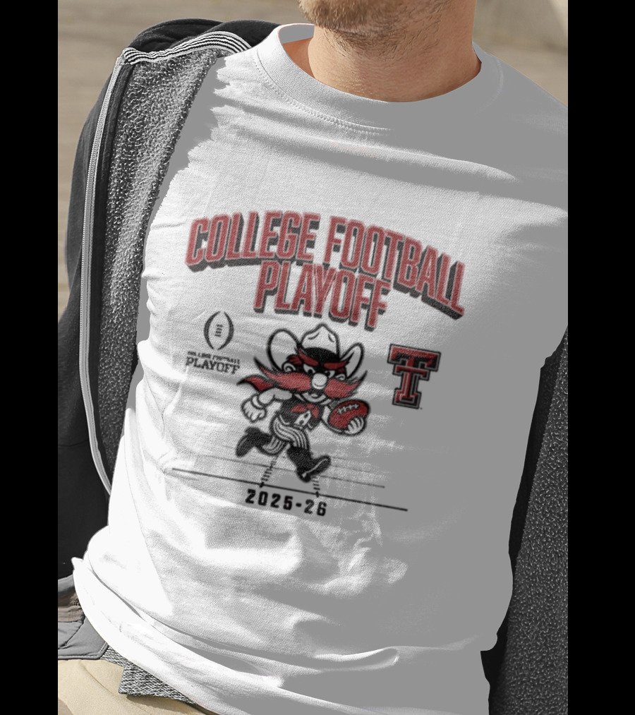 Texas Tech Red Raiders 2025-26 College Football Playoff CFP Mascot T-Shirt