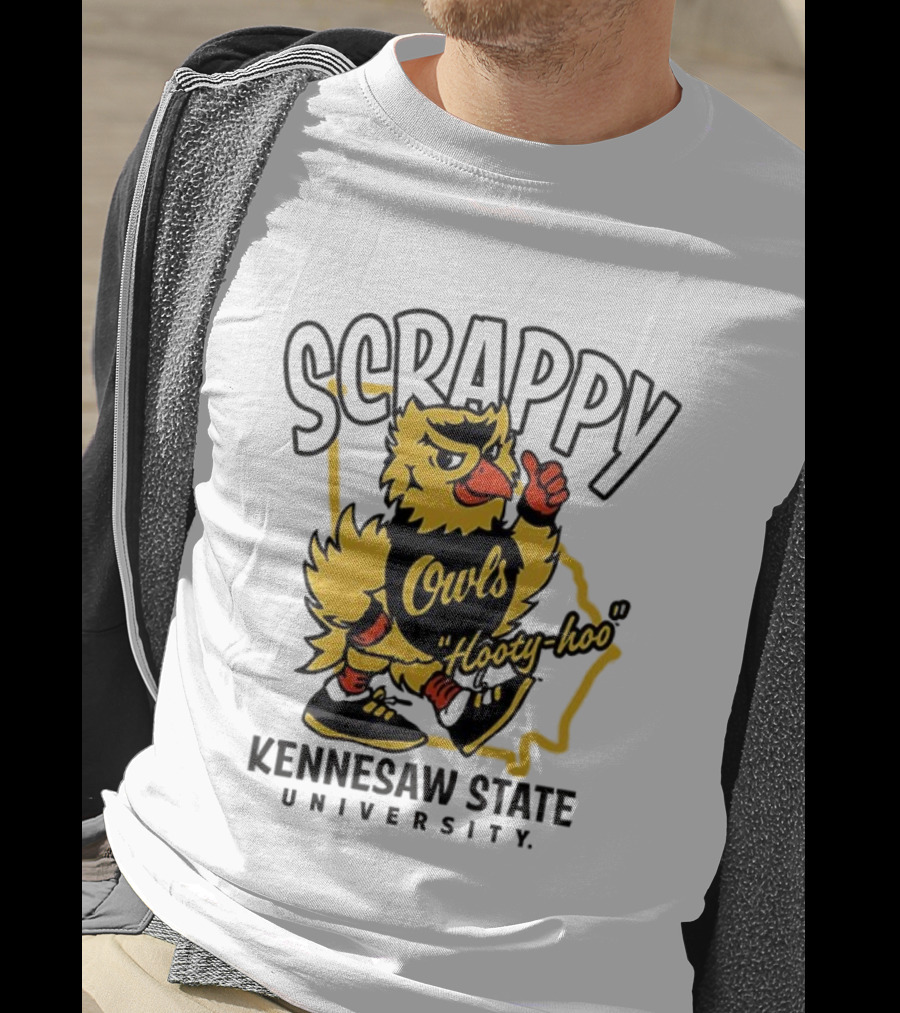 Scrappy Owls Hooty-hoo Kennesaw State University Mascot T-Shirt
