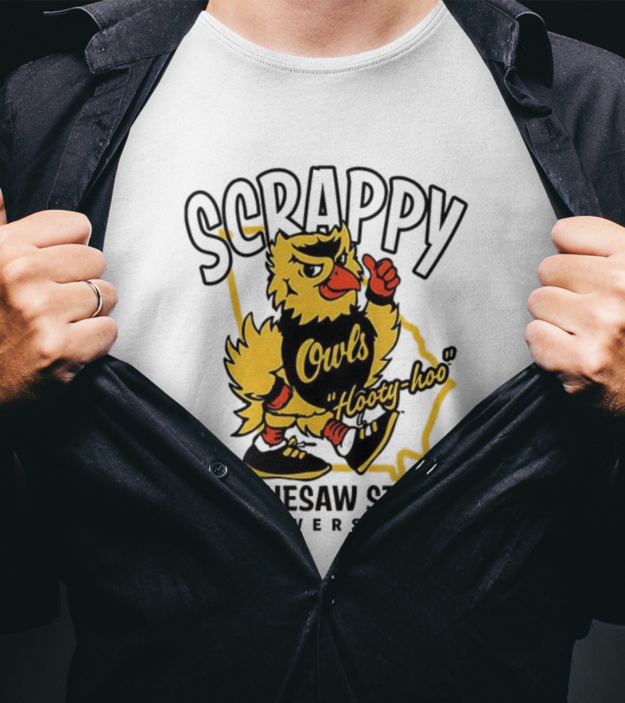 Scrappy Owls Hooty-hoo Kennesaw State University Mascot T-Shirt