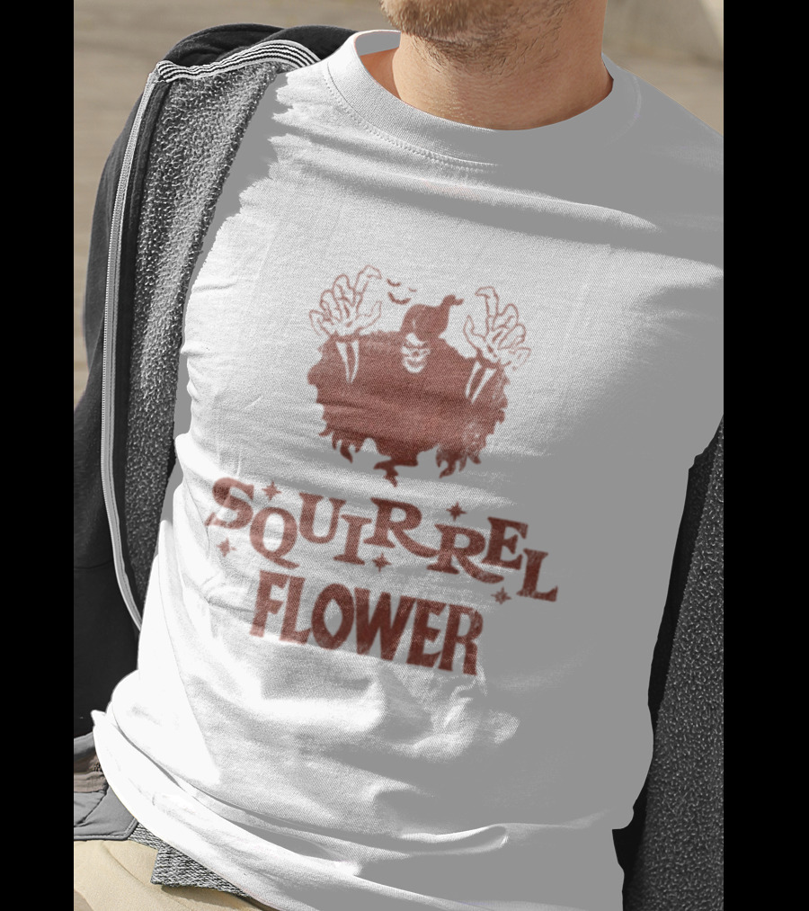 Squirrel Flower Spirit Grim Reaper Art T-Shirt