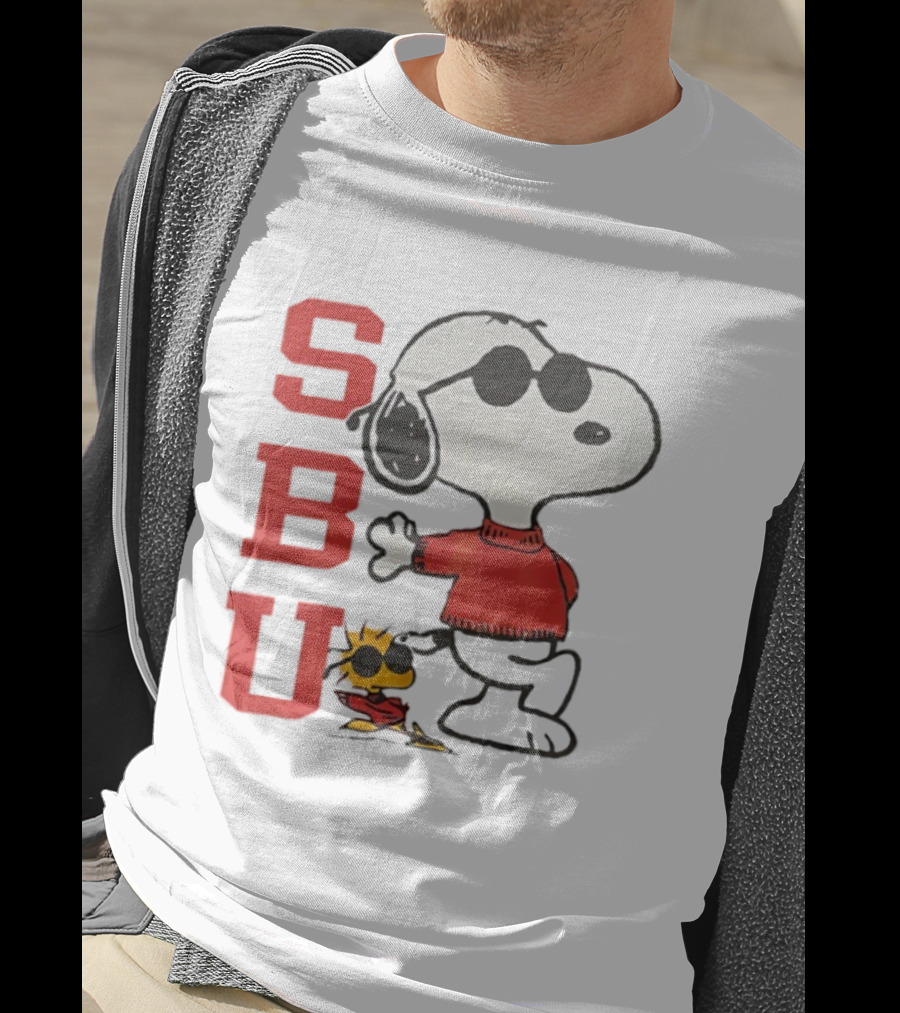Stony Brook University Snoopy Woodstock SBU Joe Cool T-Shirt