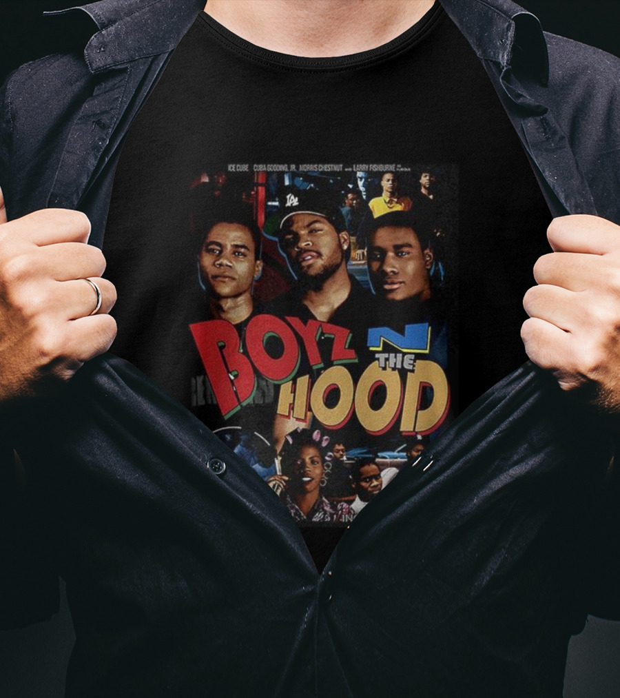 Boyz N The Hood 1991 Ice Cube Cuba Gooding Jr Morris Chestnut Larry Fishburne Retro Increase The Peace T-Shirt