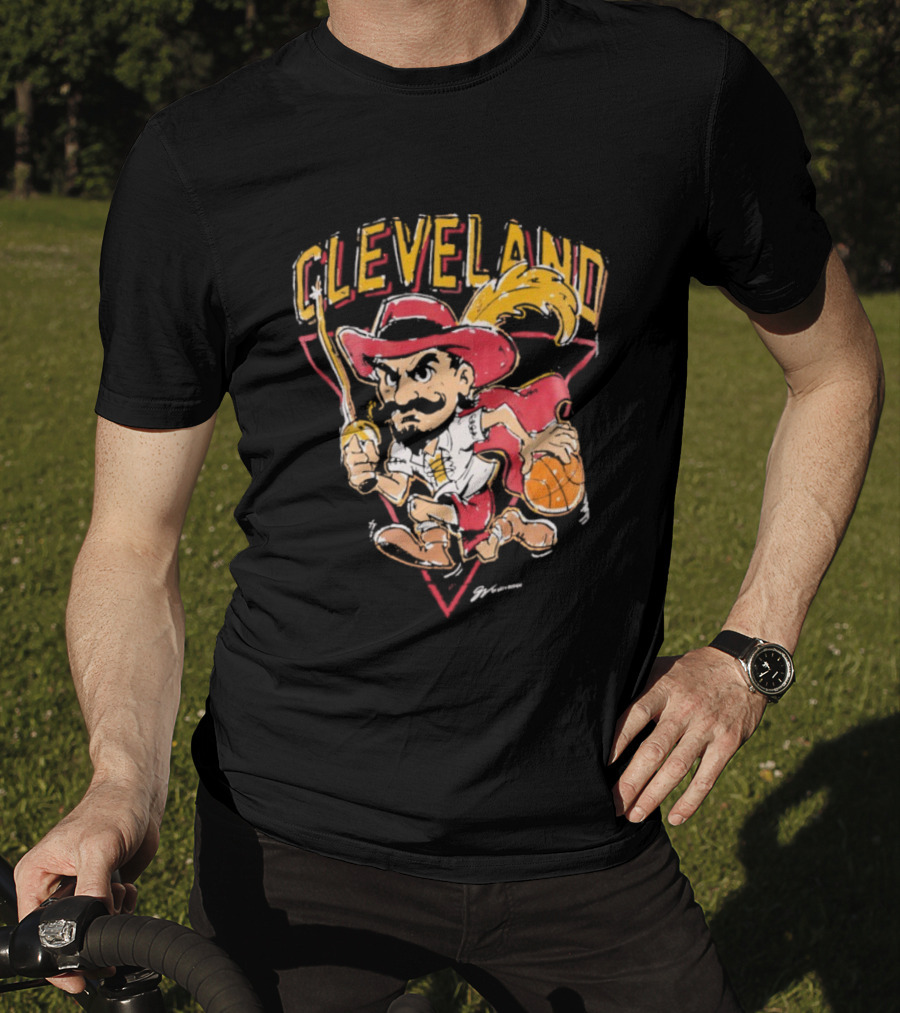 Cleveland Cavaliers Retro Mascot Classic Basketball T-Shirt