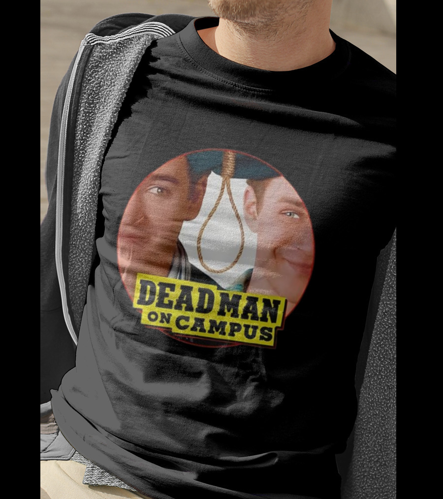 Dead Man On Campus 1998 Comedy Movie Vintage Noose Rope Collage T-Shirt