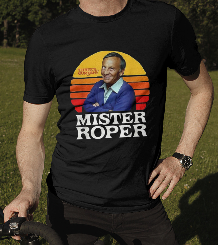 Mister Roper Three's Company Vintage 1970s Sitcom Character T-Shirt