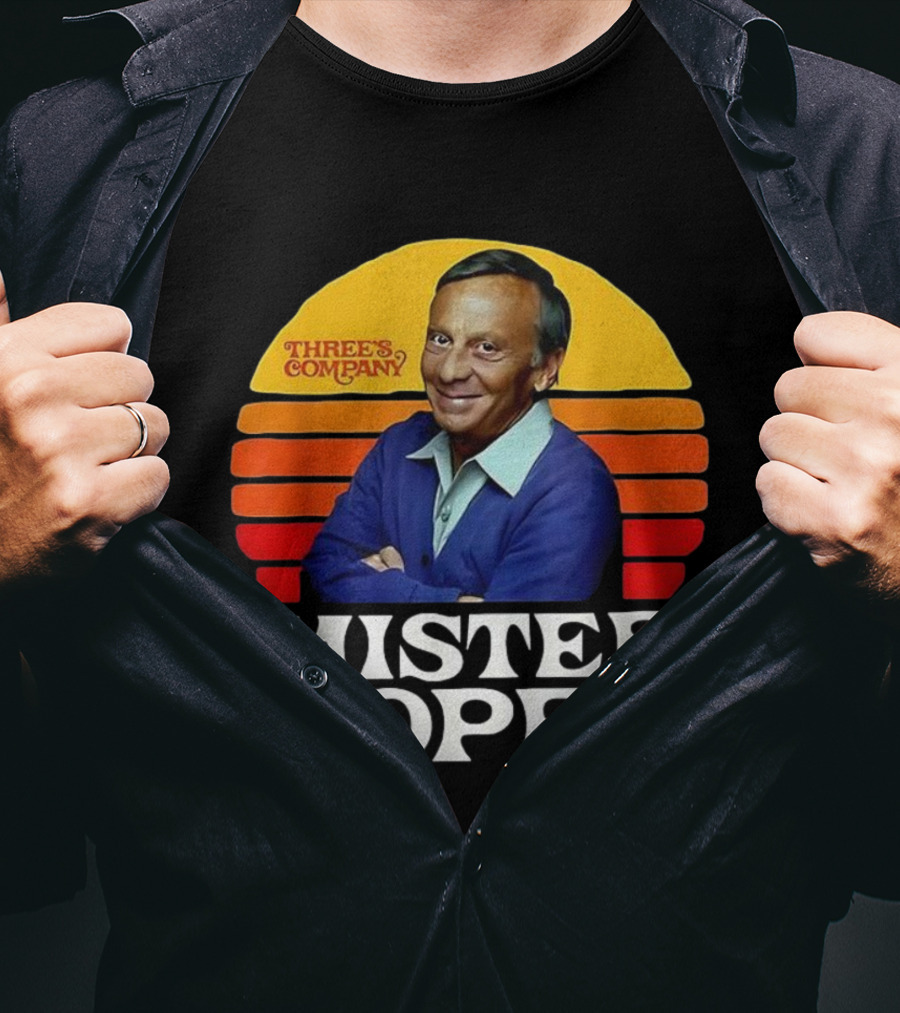 Mister Roper Three's Company Vintage 1970s Sitcom Character T-Shirt