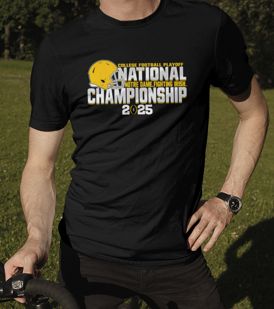 Notre Dame Fighting Irish College Football Playoff National Championship 2025 Helmet T-Shirt