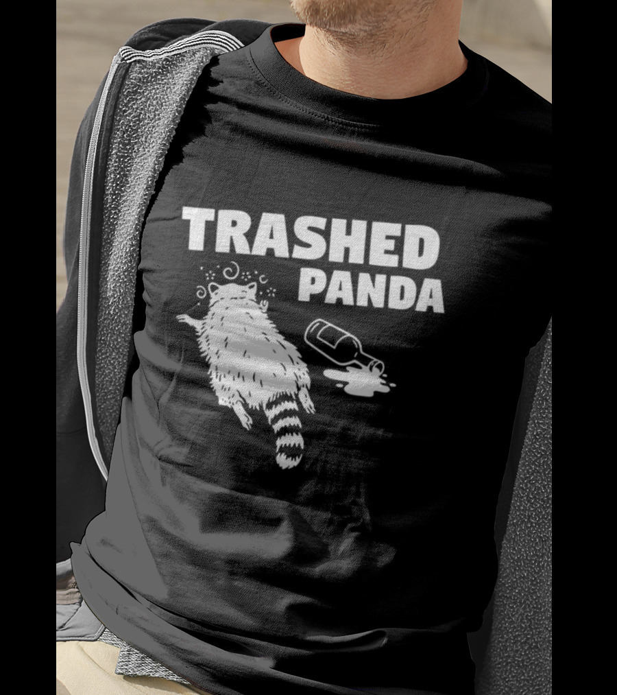 Trashed Panda Raccoon Drunk Hanover T-Shirt