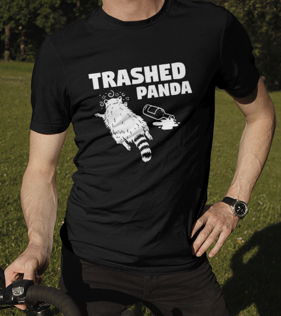 Trashed Panda Raccoon Drunk Hanover T-Shirt