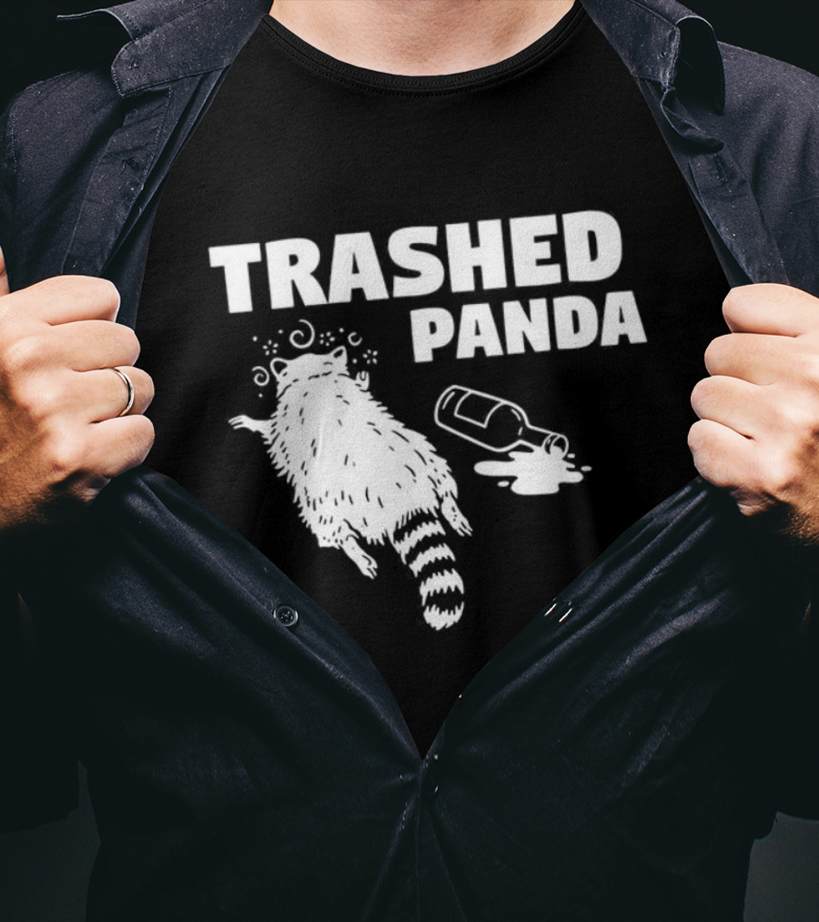 Trashed Panda Raccoon Drunk Hanover T-Shirt