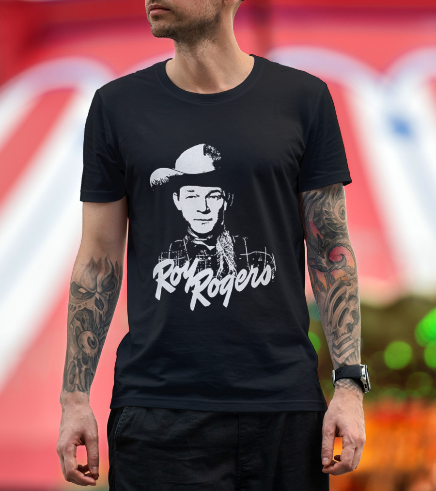 Roy Rogers King Of The Cowboys Retro Style Hat And Checkered T-Shirt