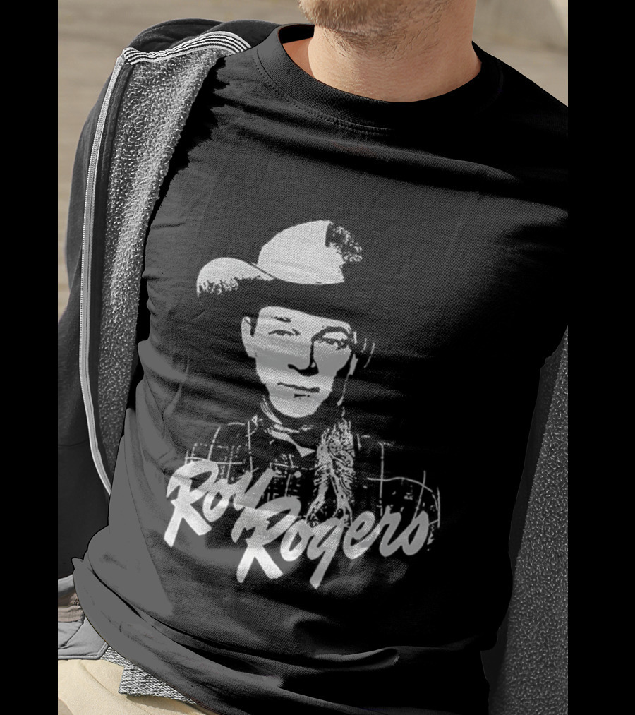 Roy Rogers King Of The Cowboys Retro Style Hat And Checkered T-Shirt