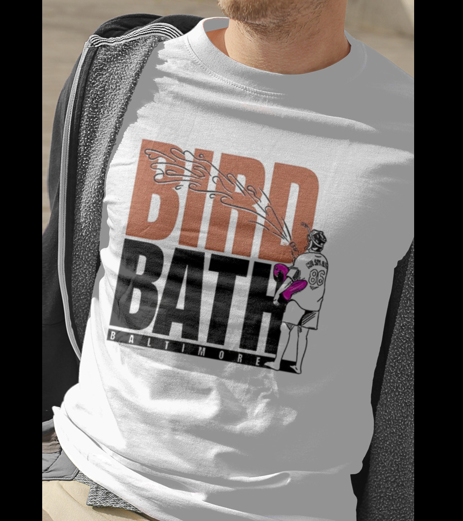 Bird Bath Mr. Splash Baltimore Orioles T-Shirt