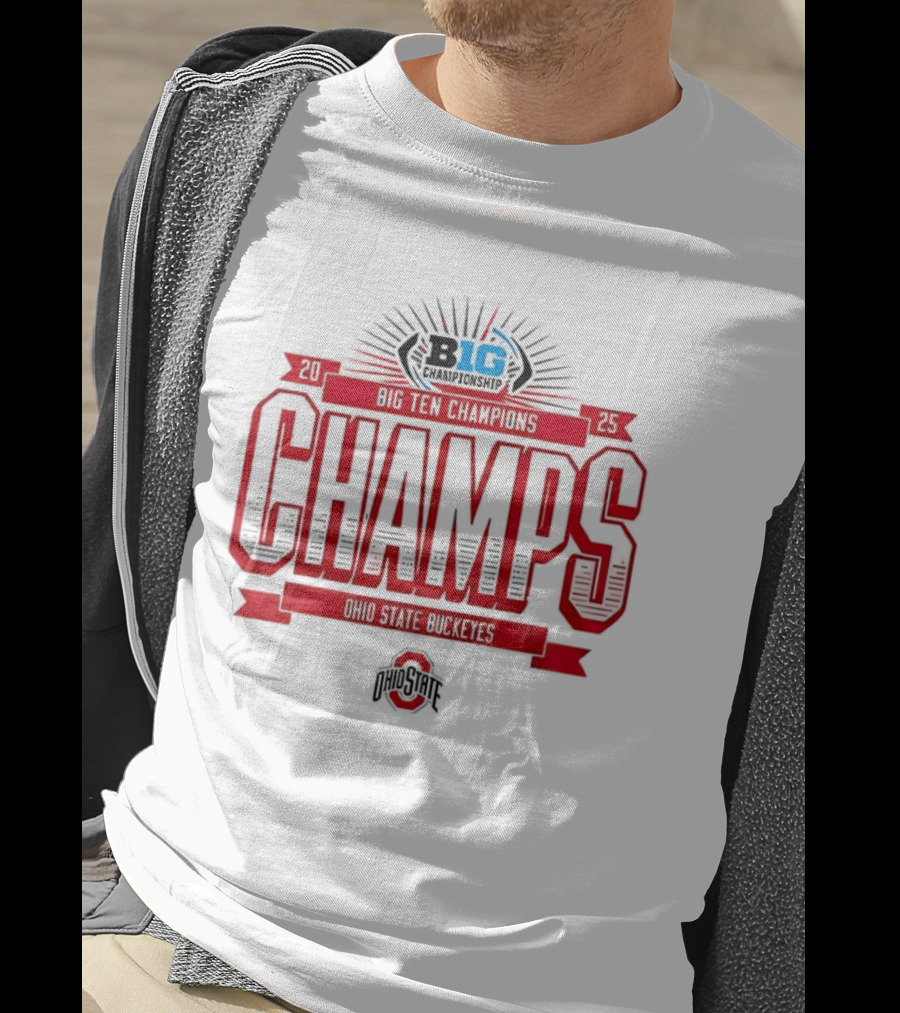 CHAMPS Ohio State Buckeyes Big Ten Championship 2025 T-Shirt