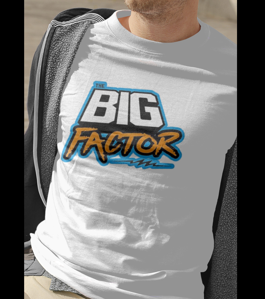 The Big Factor Text With Lightning Bolt Icon T-Shirt