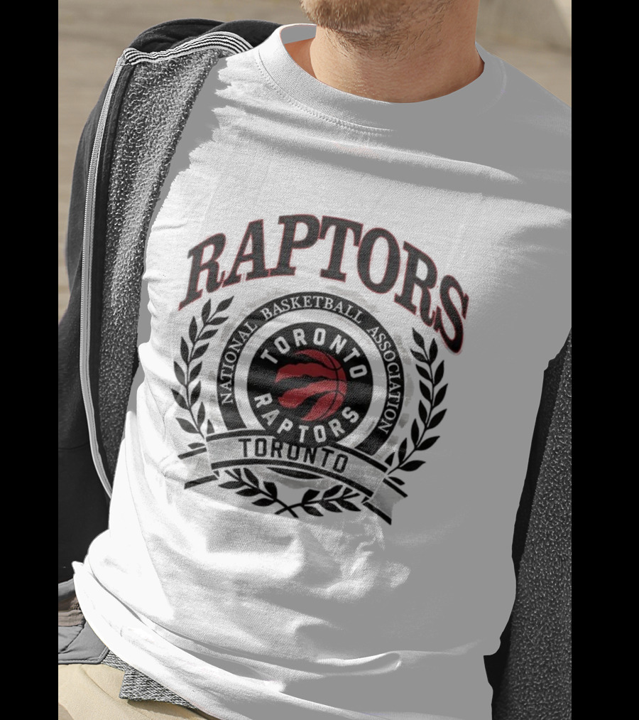 Toronto Raptors NBA Laurel Wreath Frame Retro T-Shirt