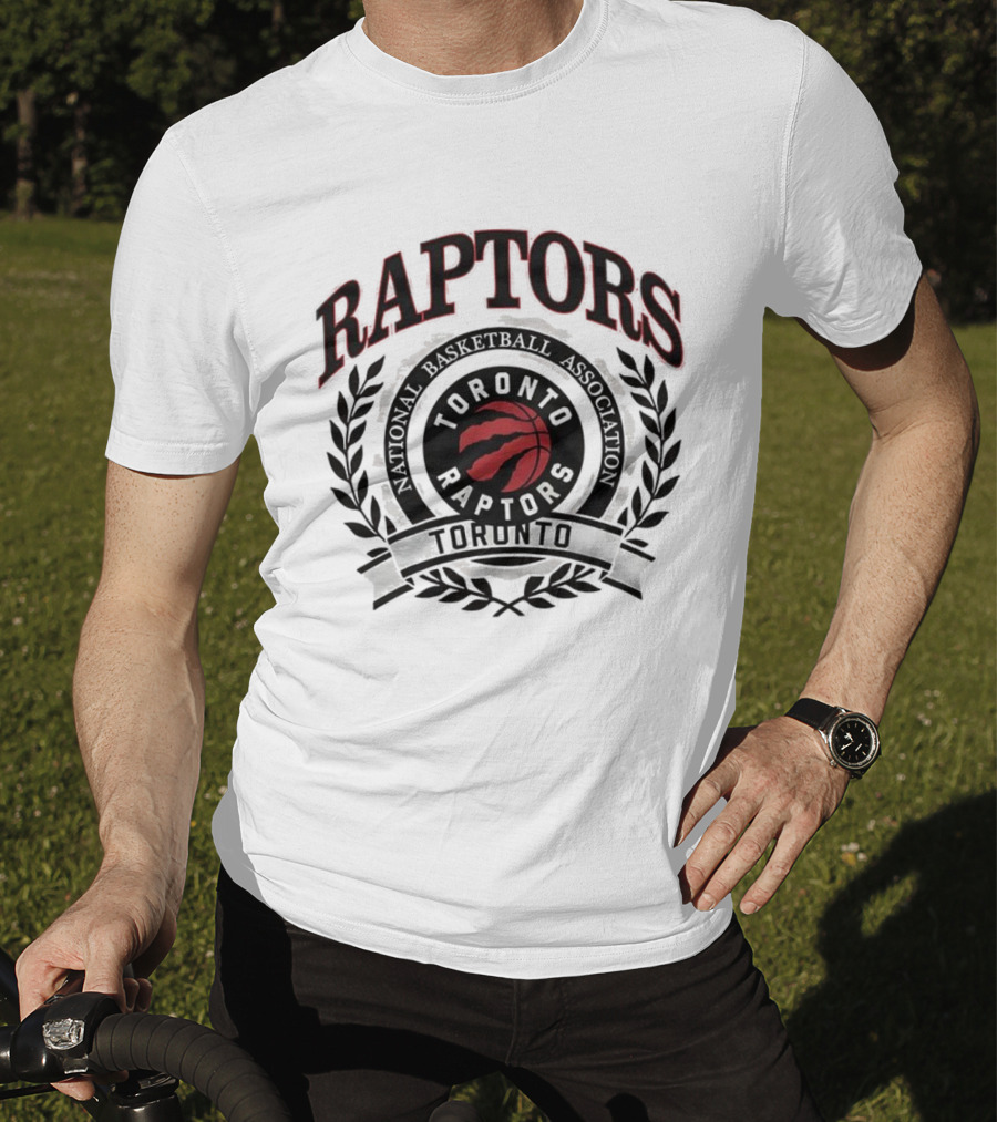 Toronto Raptors NBA Laurel Wreath Frame Retro T-Shirt
