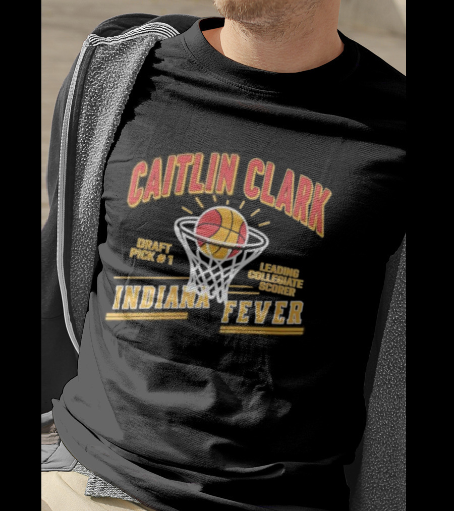 Caitlin Clark Draft Pick 1 Leading Collegiate Scorer Indiana Fever Basketball Fan Apparel T-Shirt