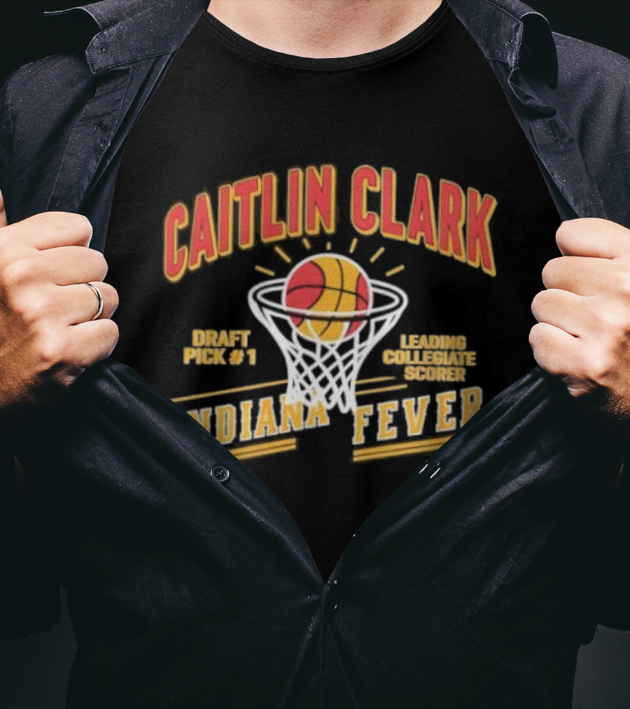 Caitlin Clark Draft Pick 1 Leading Collegiate Scorer Indiana Fever Basketball Fan Apparel T-Shirt