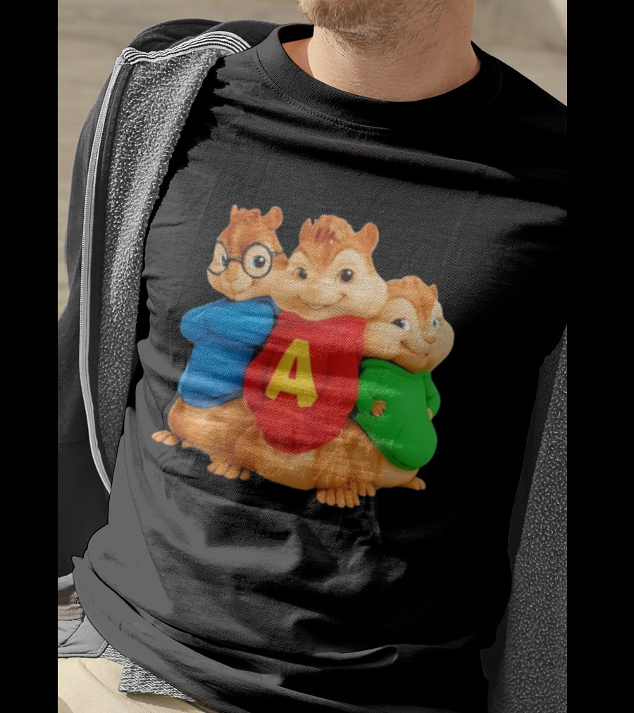 Alvin And The Chipmunks Trio Red Blue Green S T-Shirt