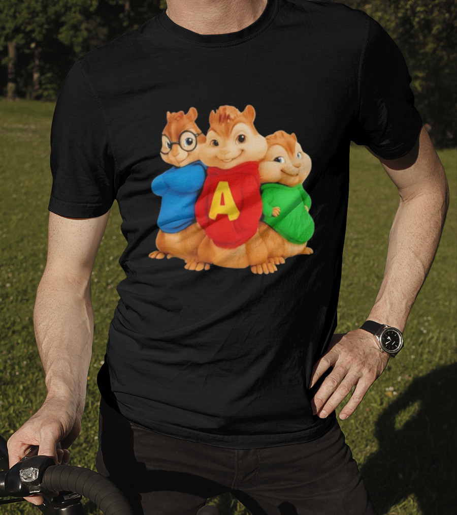 Alvin And The Chipmunks Trio Red Blue Green S T-Shirt