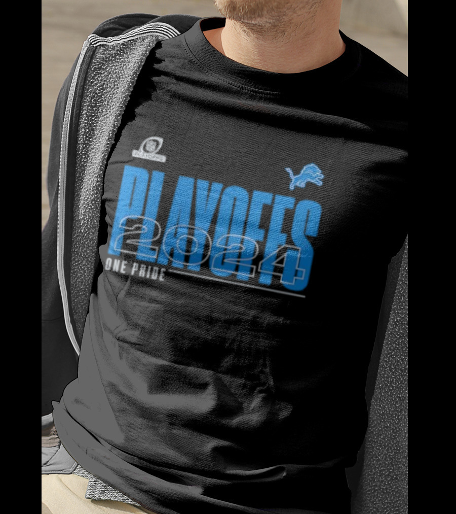 Detroit Lions 2024 Playoffs One Pride Fan Gear T-Shirt