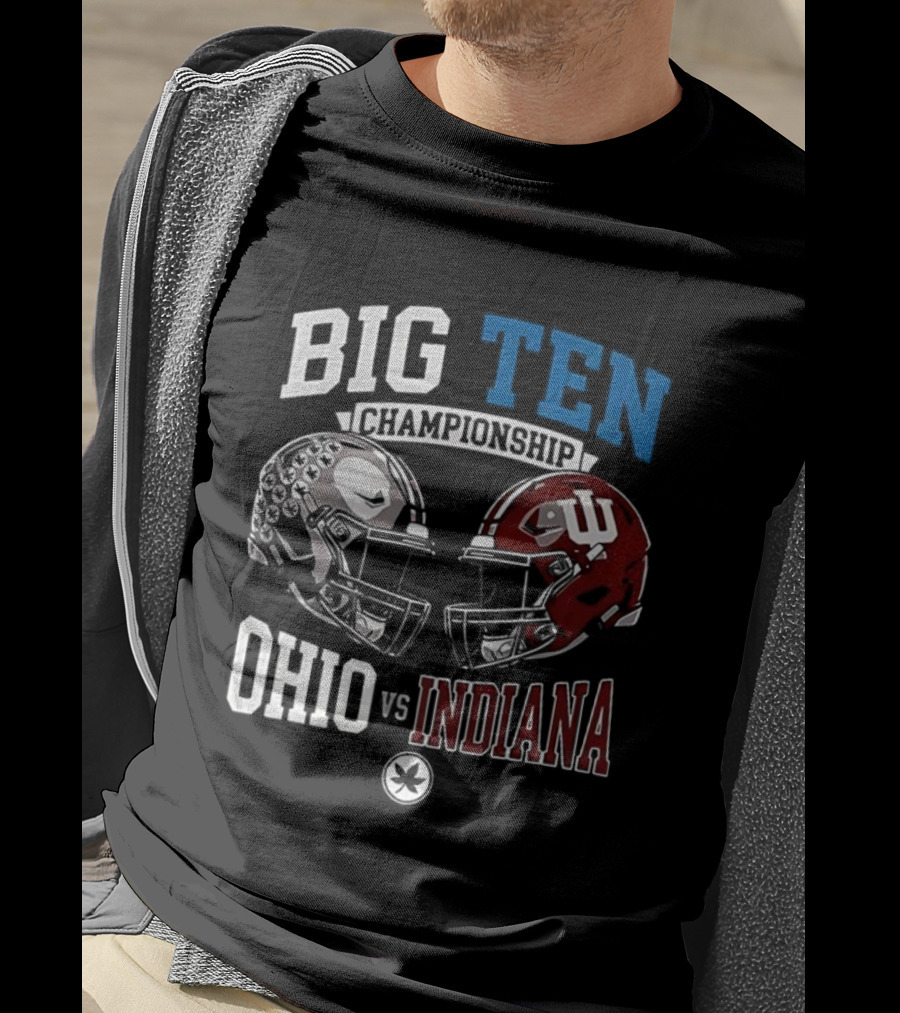 Big Ten Championship Ohio Indiana Football Helmets Showdown T-Shirt