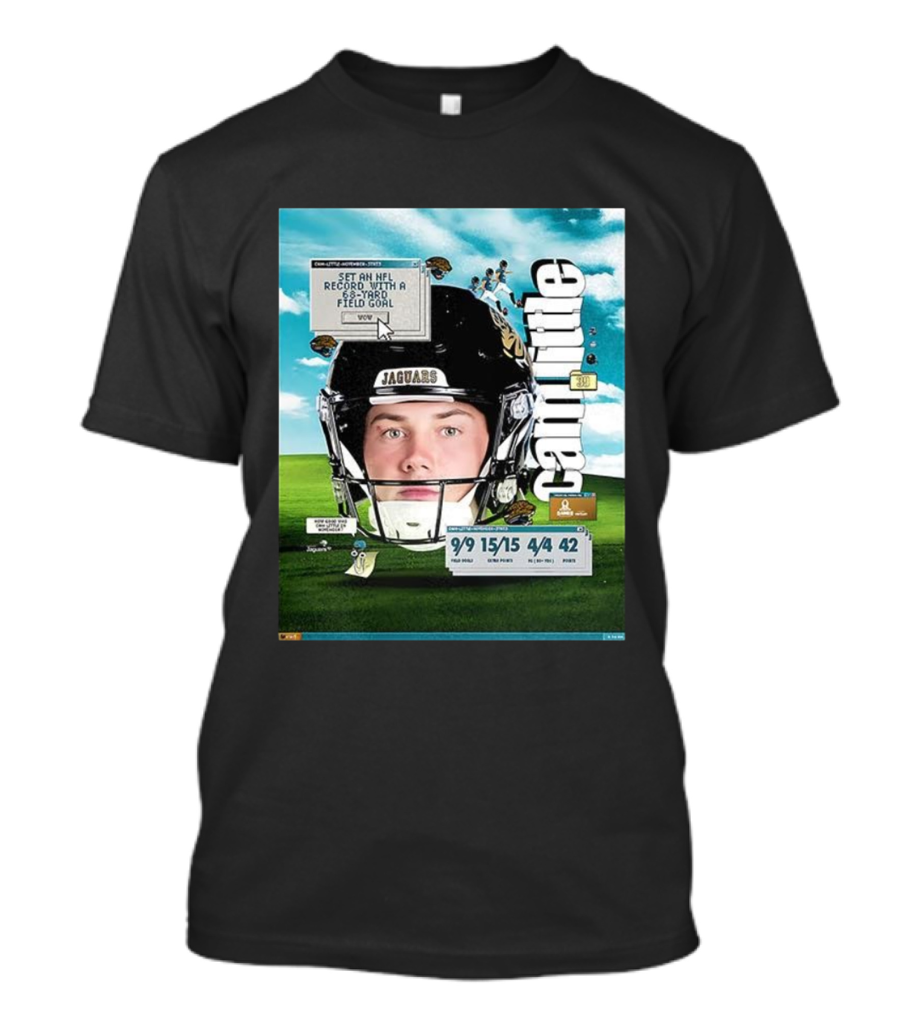 Cam Little 68-Yard Field Goal Record NFL Jaguars Kicker Wow T-Shirt