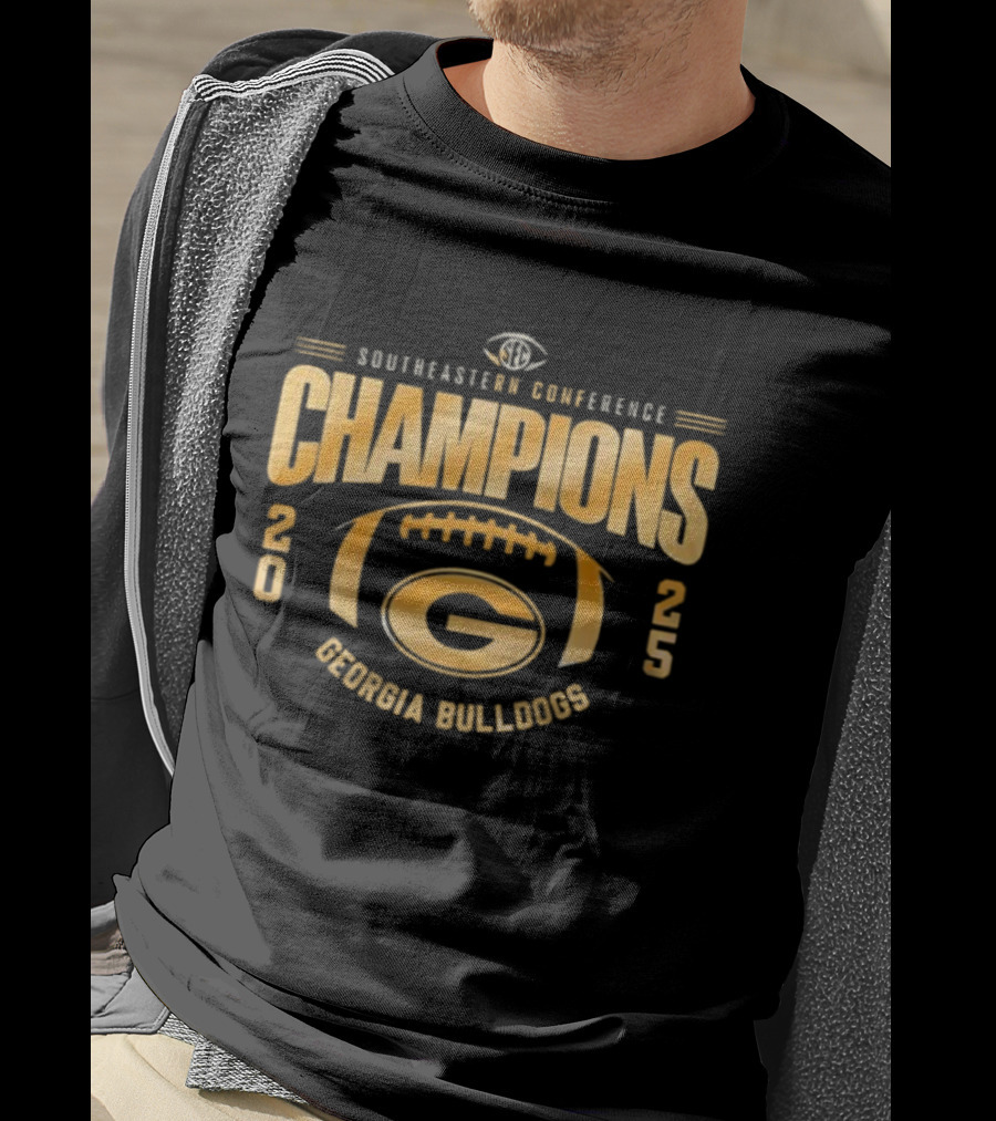 Southeastern Conference Champions 2025 Georgia Bulldogs Football T-Shirt