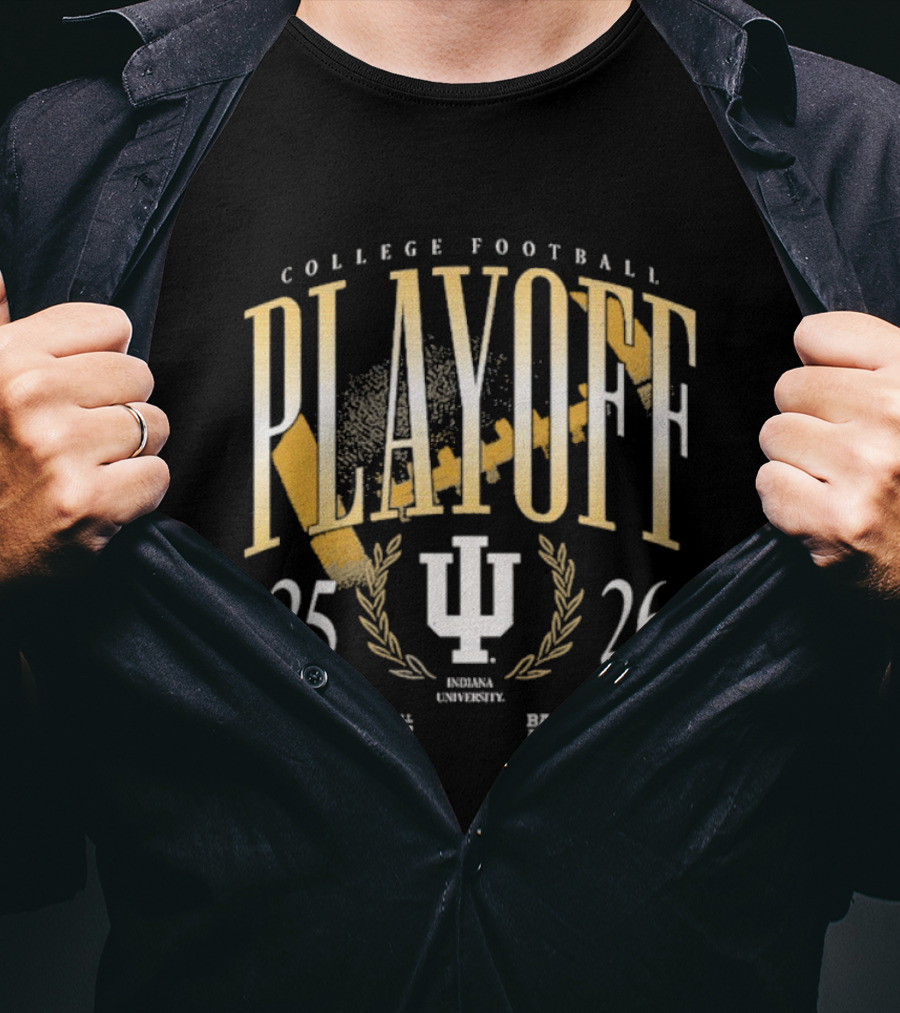 Indiana Hoosiers College Football Playoff Back To Back Appearances 2025-2026 T-Shirt