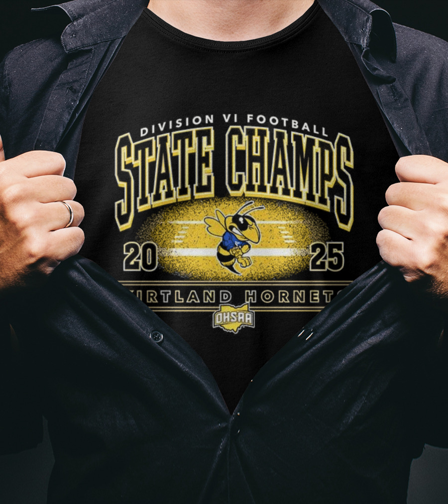 Kirtland Hornets 2025 Division VI Football State Champs OHSAA T-Shirt