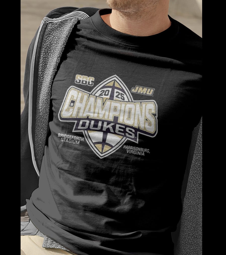 James Madison Dukes Champions CGC JMU Football Victory Stadium Harrisonburg Virginia T-Shirt