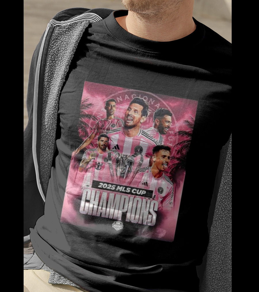 2025 MLS Cup Champions Messi And Miami Soccer Victory T-Shirt