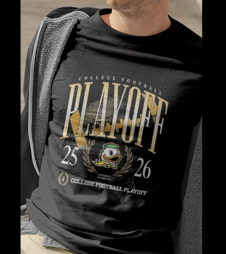 College Football Playoff 2025-2026 Oregon Ducks Mascot T-Shirt