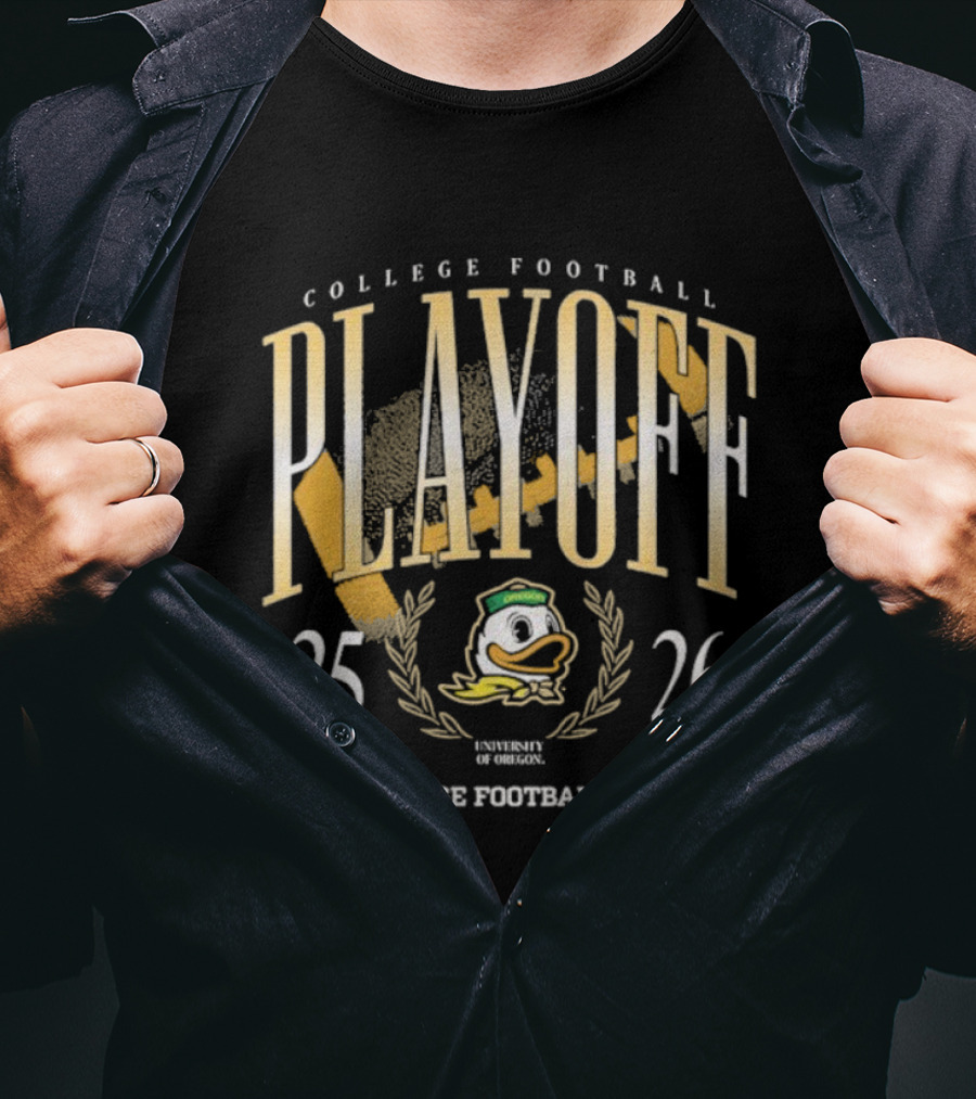 College Football Playoff 2025-2026 Oregon Ducks Mascot T-Shirt