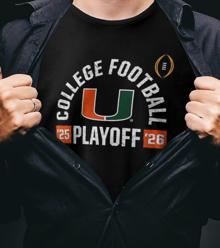 Miami Hurricanes College Football Playoff 2025-2026 T-Shirt