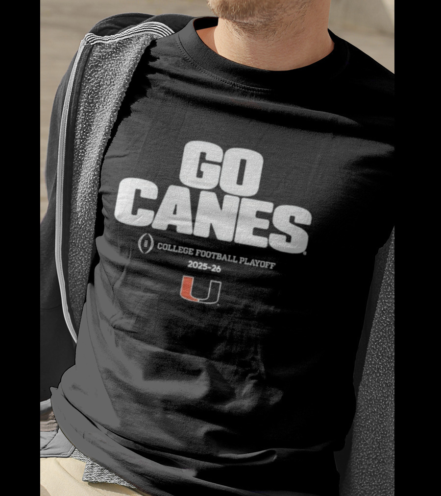 Go Canes College Football Playoff 2025-26 Miami Hurricanes T-Shirt