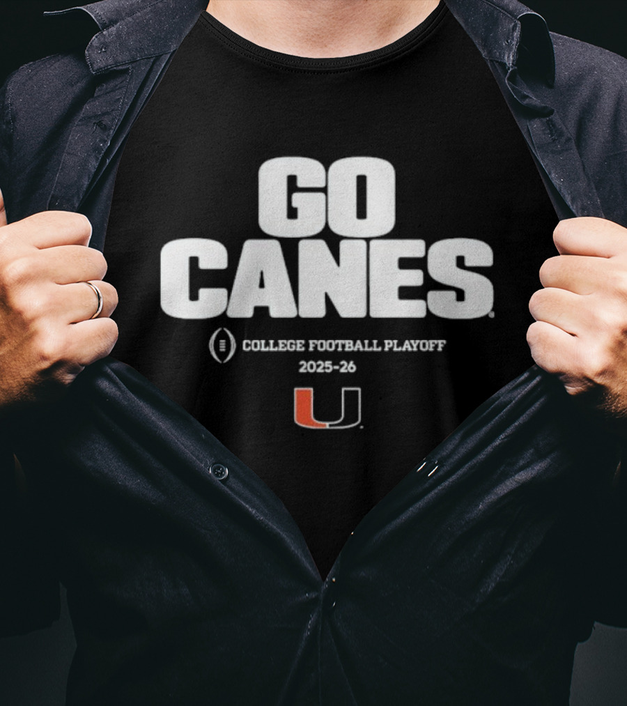 Go Canes College Football Playoff 2025-26 Miami Hurricanes T-Shirt
