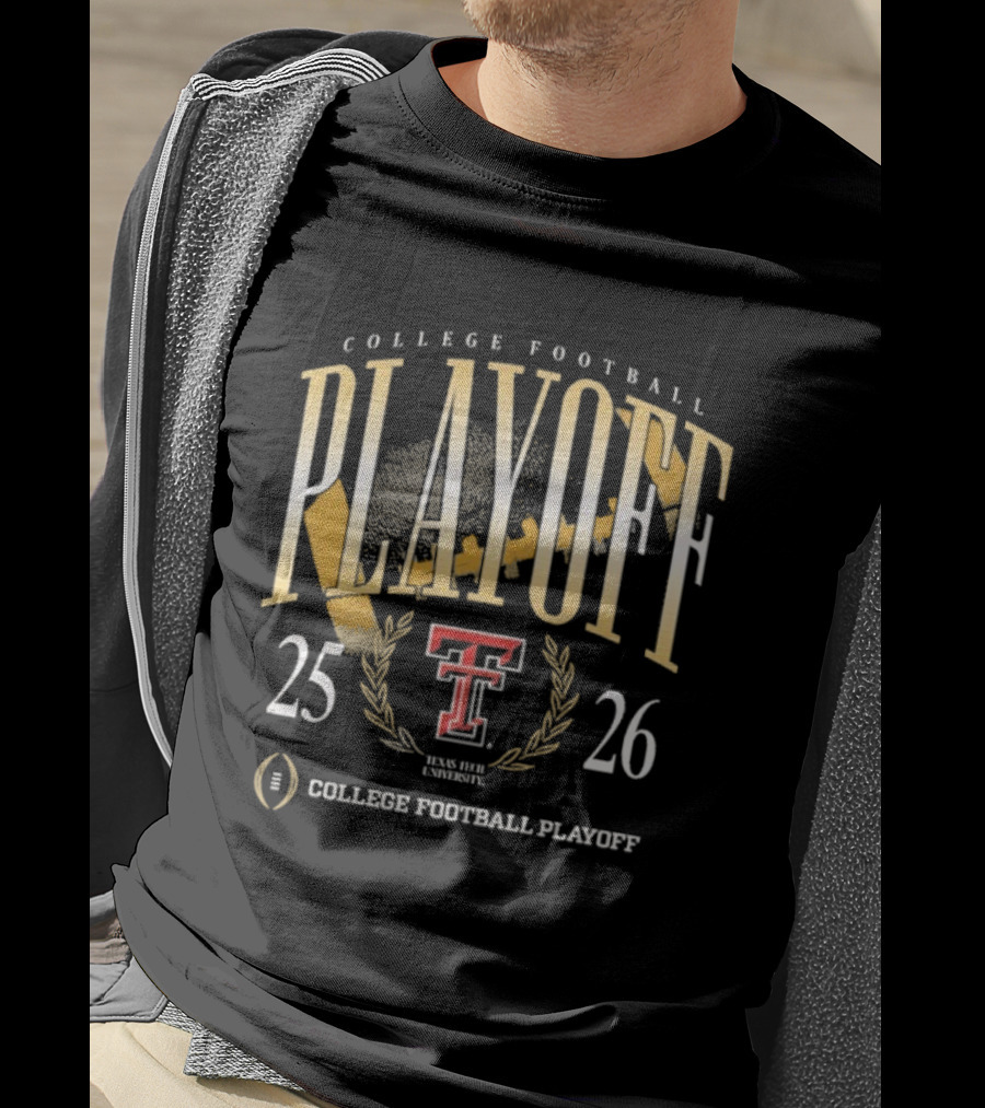 Texas Tech Red Raiders 2025-2026 College Football Playoff Logo Championship Tee T-Shirt
