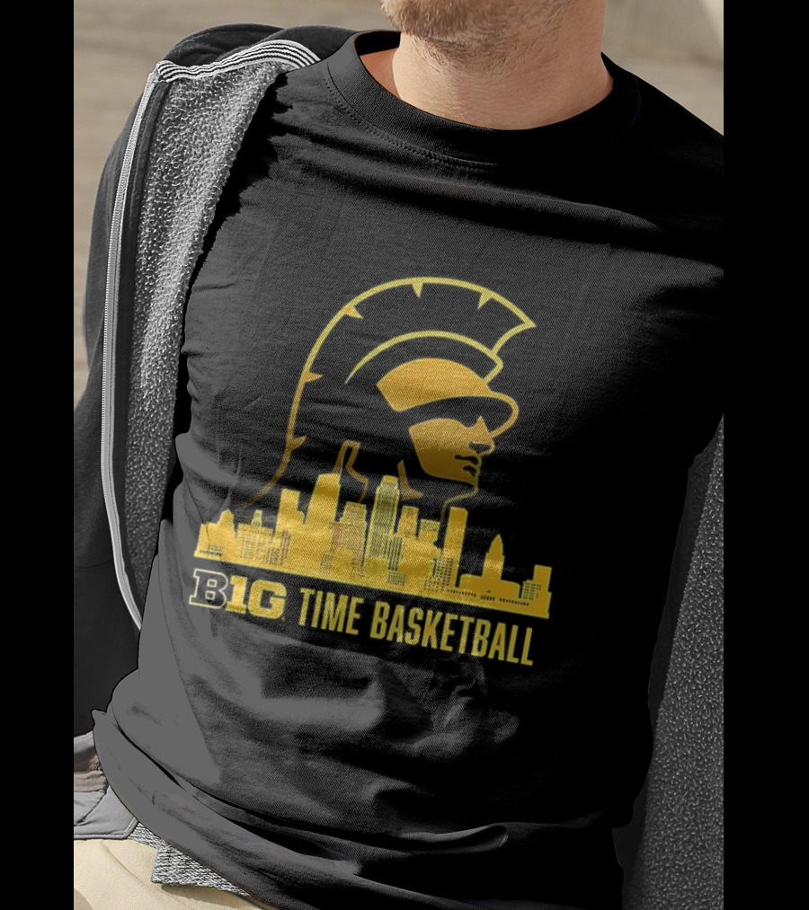 B1G Time Basketball Trojan City Skyline USC Men’s Basketball T-Shirt