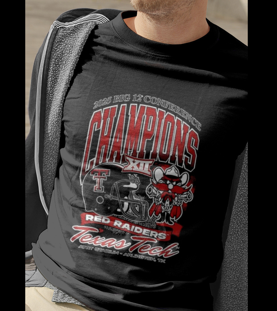 Texas Tech Red Raiders 2025 Big 12 Champions Texas Tech Football T-Shirt