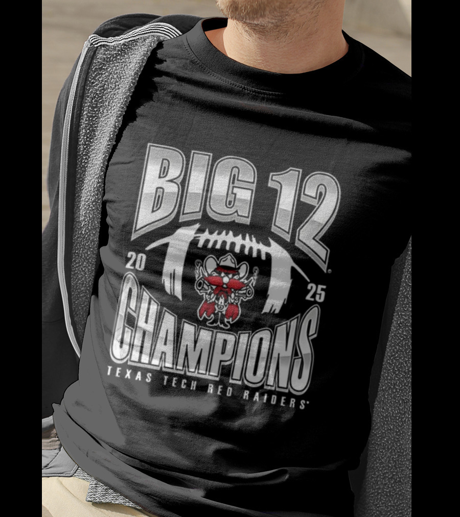 Texas Tech Red Raiders Big 12 Champions 2023 Football Mascot T-Shirt