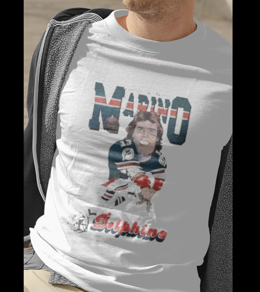 Marino Dolphins Football '80s Caricature T-Shirt