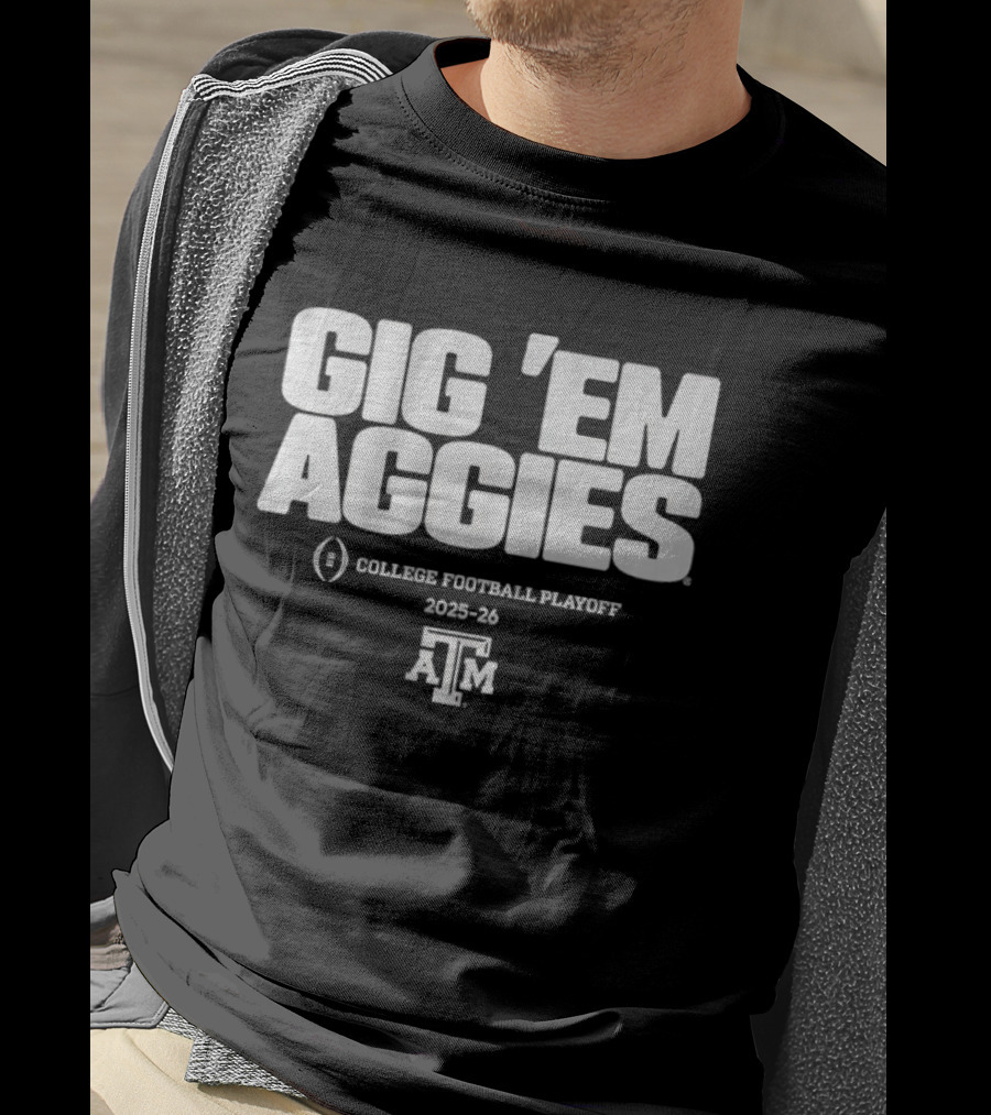 Texas A&M Aggies Gig 'Em College Football Playoff 2025 2026 T-Shirt