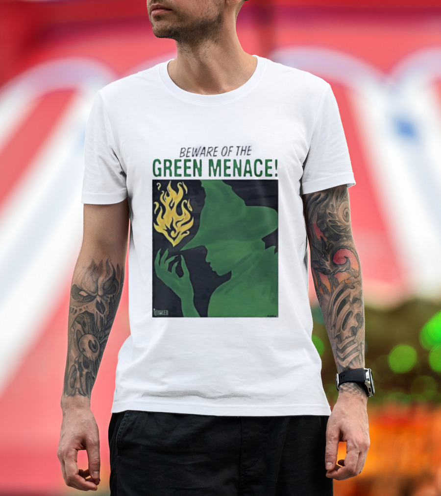 Wicked Green Menace Elphaba Wizard Of Oz Magic Flame T-Shirt