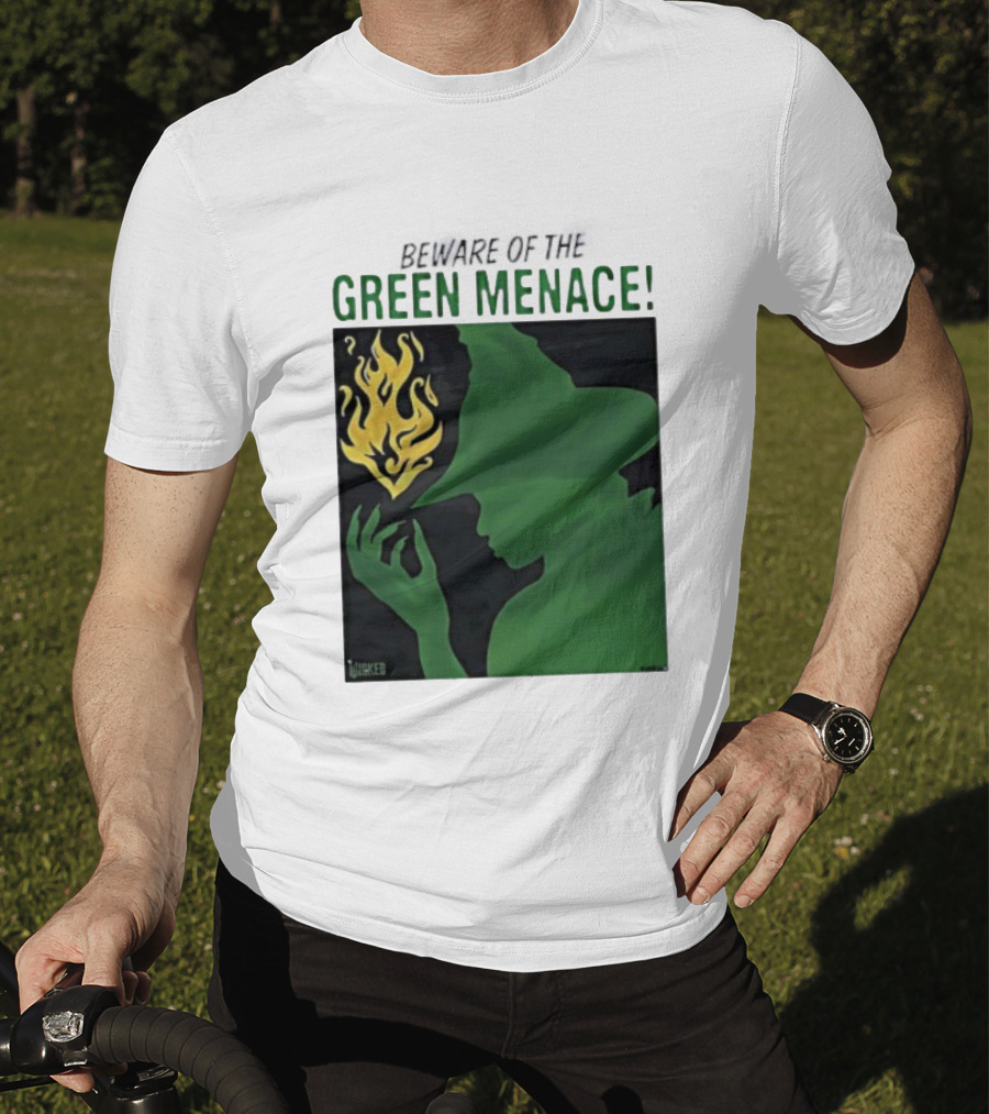 Wicked Green Menace Elphaba Wizard Of Oz Magic Flame T-Shirt
