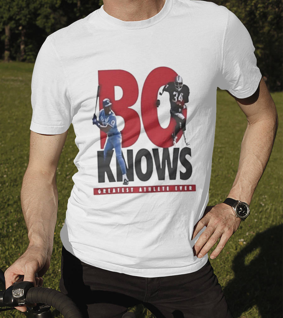 BO Knows Football And Baseball Player Dual Athlete 34 T-Shirt