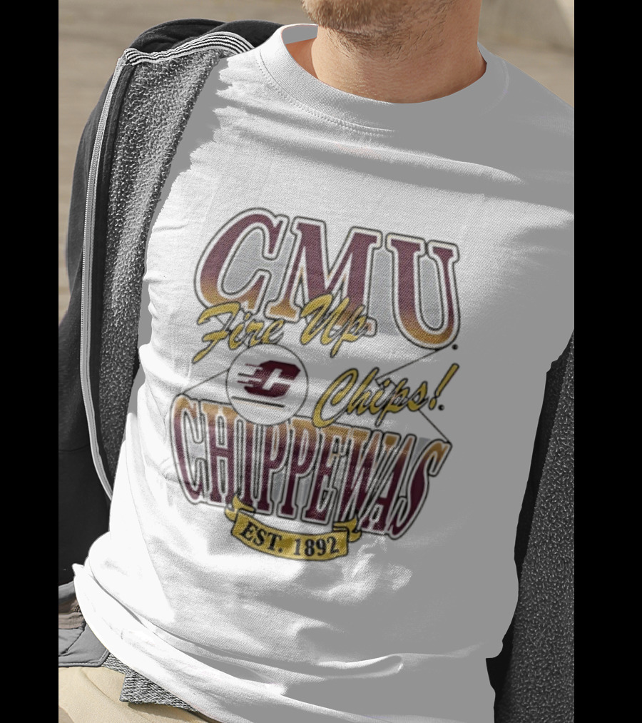 CMU Fire Up Chips Chippewas Est 1892 T-Shirt